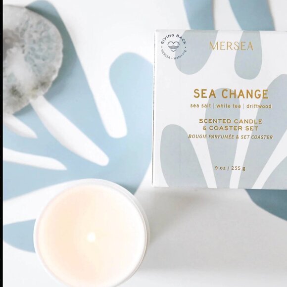 MerSea Other - MerSea - Sea Change Boxed Candle & Coaster